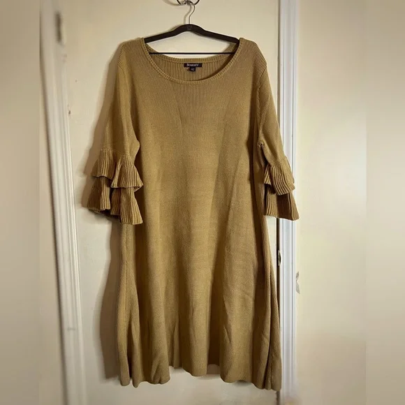 Dresses | Winter Warm Knitting Sweater Dress Ruffle Sleeve Midi Women Dress  2224 Size | Poshmark